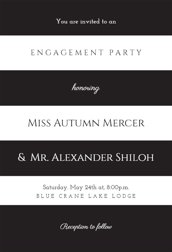Newly Minted Engagement Party Invitation Template (Free) Greetings